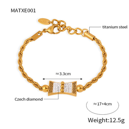 Sparkling Fringe Diamond Pendant Gold Necklace and Bracelet Se