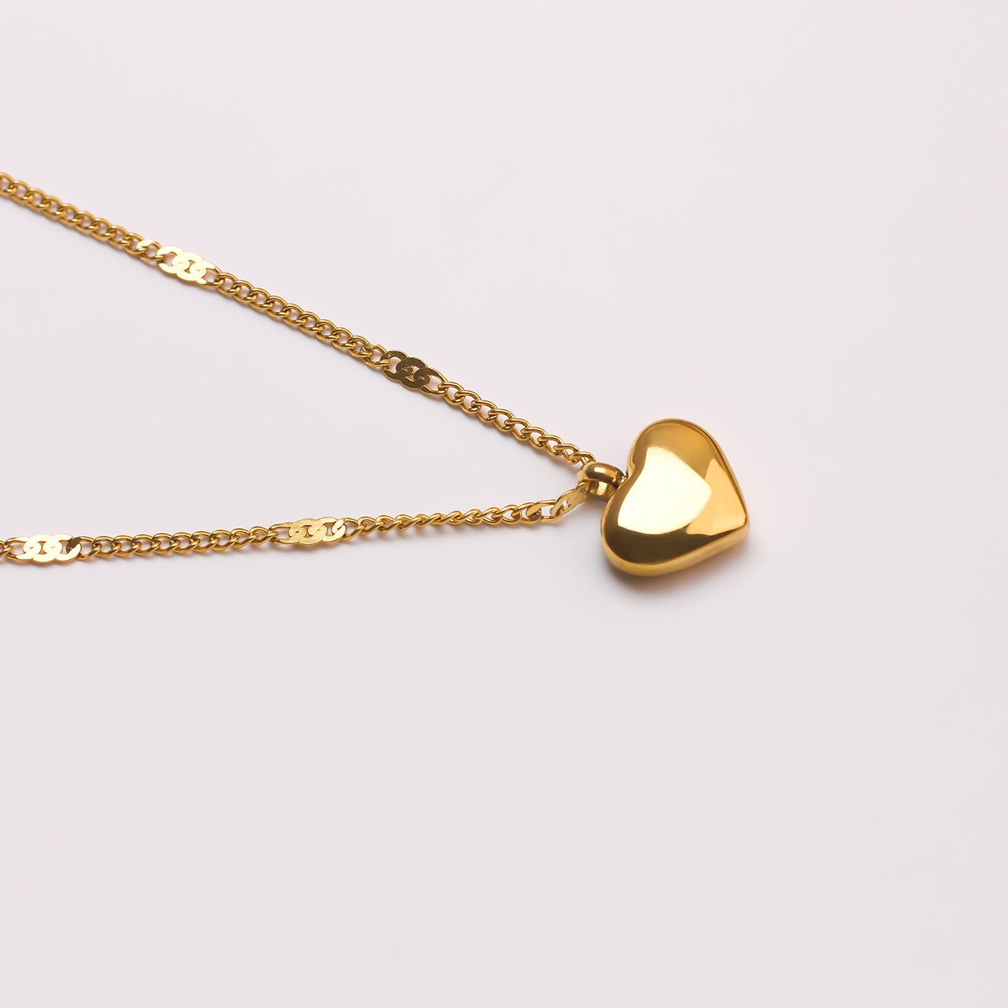 14K Gold Heart Pendant Necklace