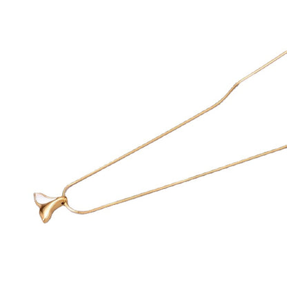 14k Gold Mermaid Tail Diamond Necklace