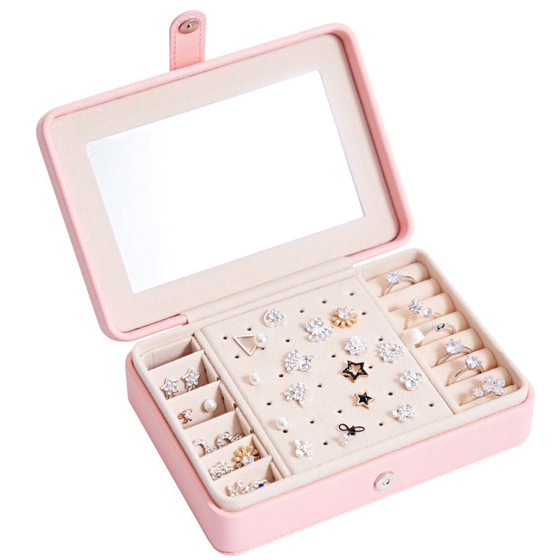 Portable PU minimalist jewelry box