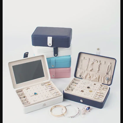 Portable PU minimalist jewelry box