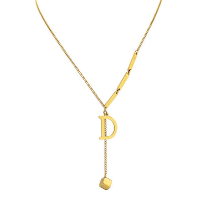 14K Gold Letter D Pendant