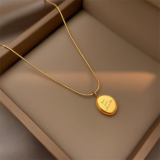 14K GOLD Letter Pendant Necklace