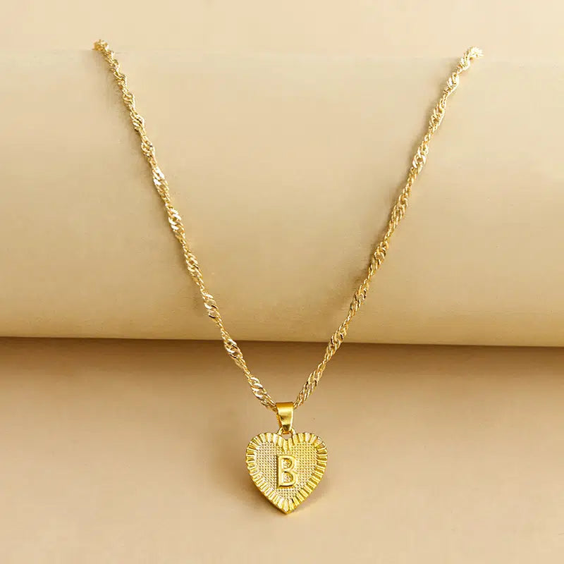 14K Gold Letter Six Hem Golden Necklace