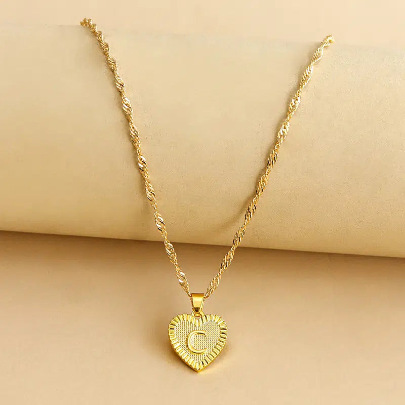 14K Gold Letter Six Hem Golden Necklace