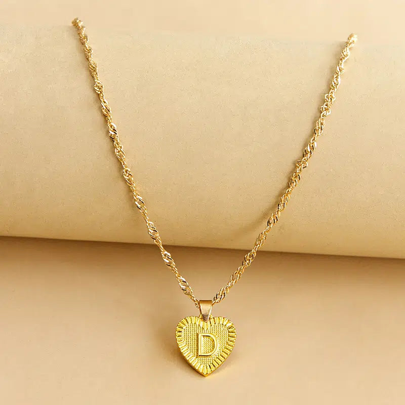14K Gold Letter Six Hem Golden Necklace