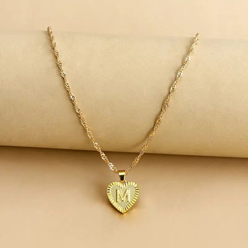 14K Gold Letter Six Hem Golden Necklace