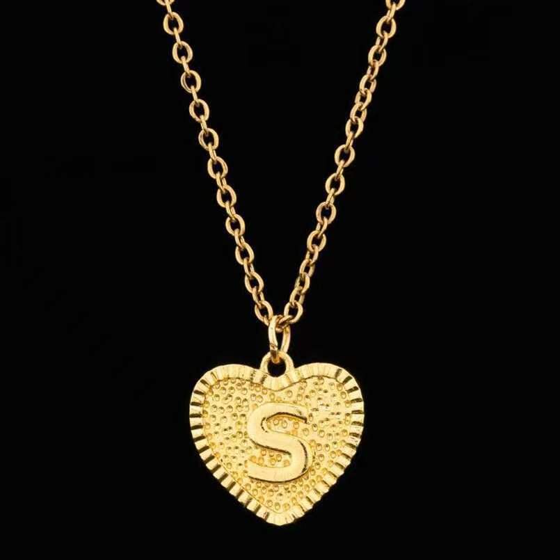 14K Gold Letter Six Hem Golden Necklace